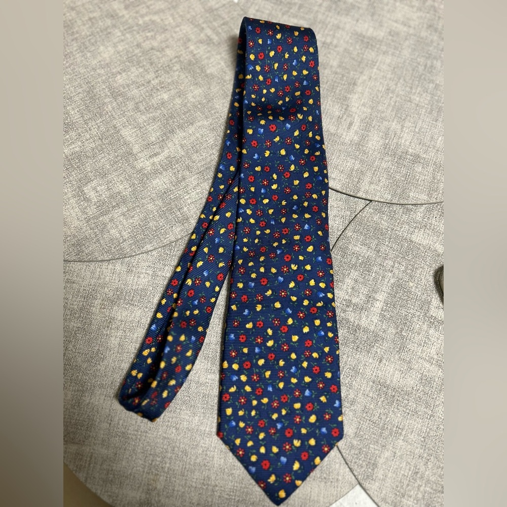 Cacharel Blue Silk Tie Made in Italy